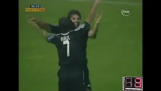 LATE GOAL of Fernando Morientes (Real Madrid) v Wisła Kraków at 90／2004-05 UCL 3QR 1º leg