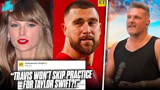 People Are Upset Travis Kelce Didn't Skip Practice For Taylor Swift's Birthday Party | Pat McAfee