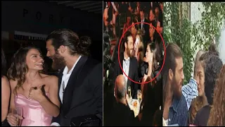 Can Yaman kissed Demet Özdemir in front of the TV set!