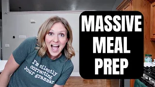 EASY, MASSIVE MEAL PREP | LARGE FAMILY MEAL PREP ON A BUDGET | FRUGAL FIT MOM COOK WITH ME