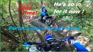 XT250 Vs WR250.  Son Vs Dad. Trail play with Whiny kid part 2