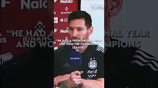 Messi reveals his 2022 ballon d'or winner 😳🤯