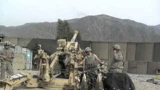 M777 Howitzer Direct Fire Low Charge Bravo Battery 3-321 HD Video 3