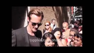 Alexander Skarsgard - Signing Autographs at "Live with Regis and Kelly" in NYC