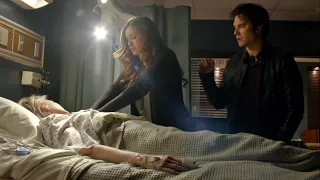 TVD 6x12 - Caroline's mom almost dies in Elena and Damon's arms | Delena Scenes HD