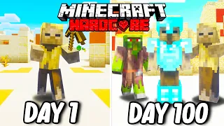 I Survived 100 Days as a HUSK in Hardcore Minecraft... Minecraft Hardcore 100 Days