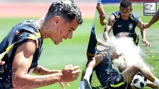 Brazilian Team Covers Team Mate Philippe Coutinho In Eggs & Flour For Birthday