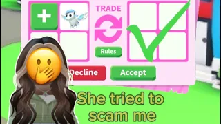Girl in adopt me tried to scam me *but backfired*