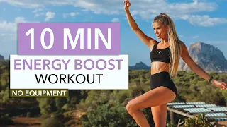 10 MIN ENERGY BOOST WORKOUT - good mood dance cardio, stop being lazy I Pamela Reif