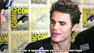 YH Interview with Vampire Diaries' Stars at Comic Con (русские субтитры)