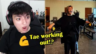 TAE WILL SOON BE SWOLE?! - BTS V Weverse Live Reaction 23.07.20