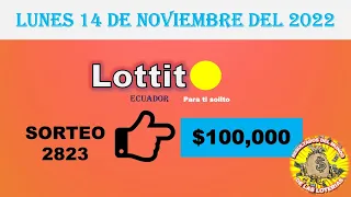 RESULTADO LOTTO SORTEO #2823 DEL LUNES 14 DE NOVIEMBRE DEL 2022 /LOTERÍA DE ECUADOR/