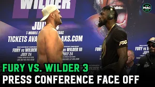 Tyson Fury and Deontay Wilder have intense and longest face-off ever as both refuse to look away