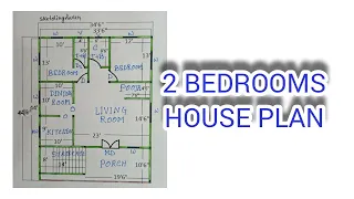 2 Bedrooms house plan II East facing