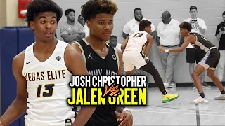 Josh Christopher VS Jalen Green GETS HEATED QUICK!!! TOP 2 SG Go Head To Head at Peach Jam