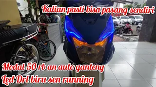 Cara pasang lampu alis Drl Running honda beat eco