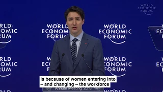 Trudeau: "Women are changing the workforce."