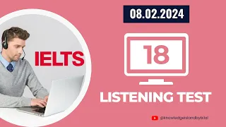IELTS Computer Based Test | IELTS Listening Actual Test 2024 | 08.02.2024