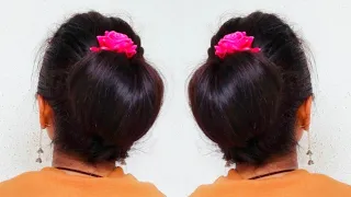 Most Beautiful bun Hair Styles l🌼l Easy Ambada Hair Styles ll @SeemaKatam24 ll #trending