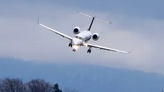 Embraer Legacy 600 YL-ARE Stormy Crosswind Landing