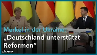 Kiew: Pressekonferenz von Kanzlerin Merkel in der Ukraine
