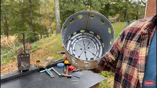 Building A David West Style Hobo Stove w/o Expanded Metal... Burn Test In The RAIN!