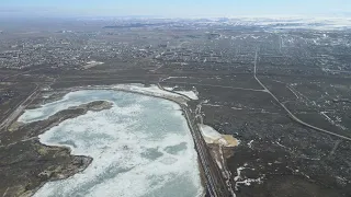 Водоем шахта 33 / вид на Майкудук / Караганда