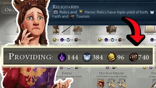 DEITY - Relic Tourism Is So INSANE I Won A Culture Game In 160 Turns - Civ 6 Poland Pt. 1