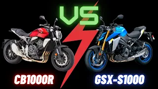 Honda CB1000R Vs Suzuki GSX-S1000 | 1000CC Supernaked Showdown