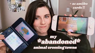 Visiting my *abandoned* animal crossing new leaf town & new horizons island (+ some ac amiibo cards)