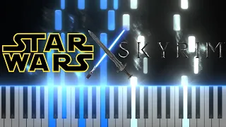 Star Wars and Skyrim Mashup Piano Tutorial