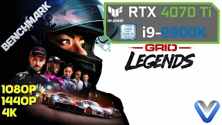 GRID Legends - Benchmark (1080p, 1440p, 4K) // RTX 4070 Ti + i9-9900K