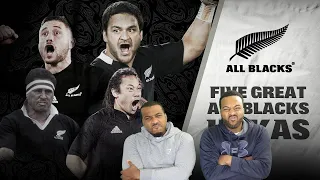MY BROTHER FIRST TIME REACTING TO...Five Great All Blacks Haka( HE LOVE THE PASSION)