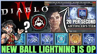 Diablo 4 - New Best INFINITE BALL LIGHTNING Sorcerer Build Found - New OP Combo - Skills Gear Guide!