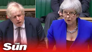 Theresa May savages Boris Johnson's 'poor-killing' aid cuts