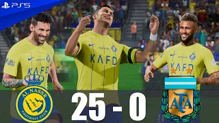 FIFA 24 - MESSI, RONALDO, NEYMAR, MBAPPE, HAALAND | Al Nassr 25 - 0 Argentina