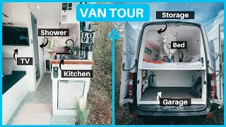 VAN TOUR | Professionally Built Sprinter Van With EVERYTHING You Need Inside!