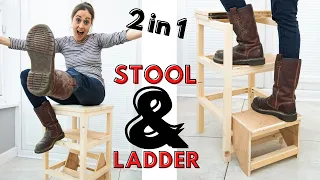 This DIY Workshop to Step Ladder Will Save You Space & Money!💲