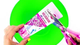 Will It Slime? Testing Peel off HOLOGRAPHIC GLITTER Face Mask! No Glue Slime DIY