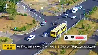 ДТП (авария г. Волжский) ул. Пушкина - ул. Химиков 08-07-2020 08-11