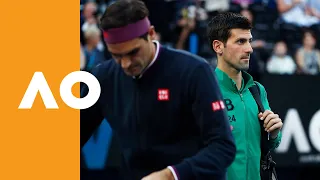 Roger Federer and Novak Djokovic enter Rod Laver Arena (SF) | Australian Open 2020