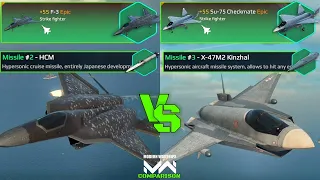 F-3 VS Su-75 Checkmate | VIP Strike Fighter Comparison | Modern Warships