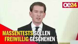 Kurz: Massentests sollen freiwillig geschehen