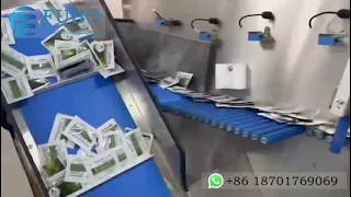 Powder sachets counting system and carton box packing machinery