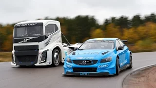 Volvo Trucks - The Iron Knight vs Volvo S60 Polestar - Two titans in a head-to-head challenge