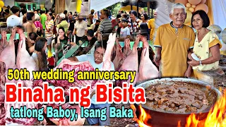 BINAHA ng BISITA 5Oth Wedding Anniversary Isang Baka Tatlong Baboy Handaan sa Batangas