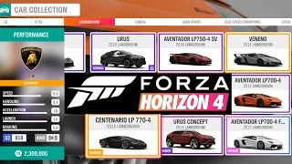 FORZA HORIZON 4 - ALL CARS LIST 2020 + ALL DLC!
