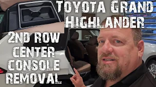 Toyota Grand Highlander 2nd row center console removal