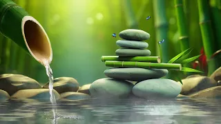 Relaxing Music 🌿 Sound of Bamboo Water Helps to Stabilize The Mind, Restore Health