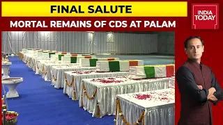 The Final Salute: Mortal Remains Of CDS & 12 Others Arrive At Palam Airbase | Rest In Glory